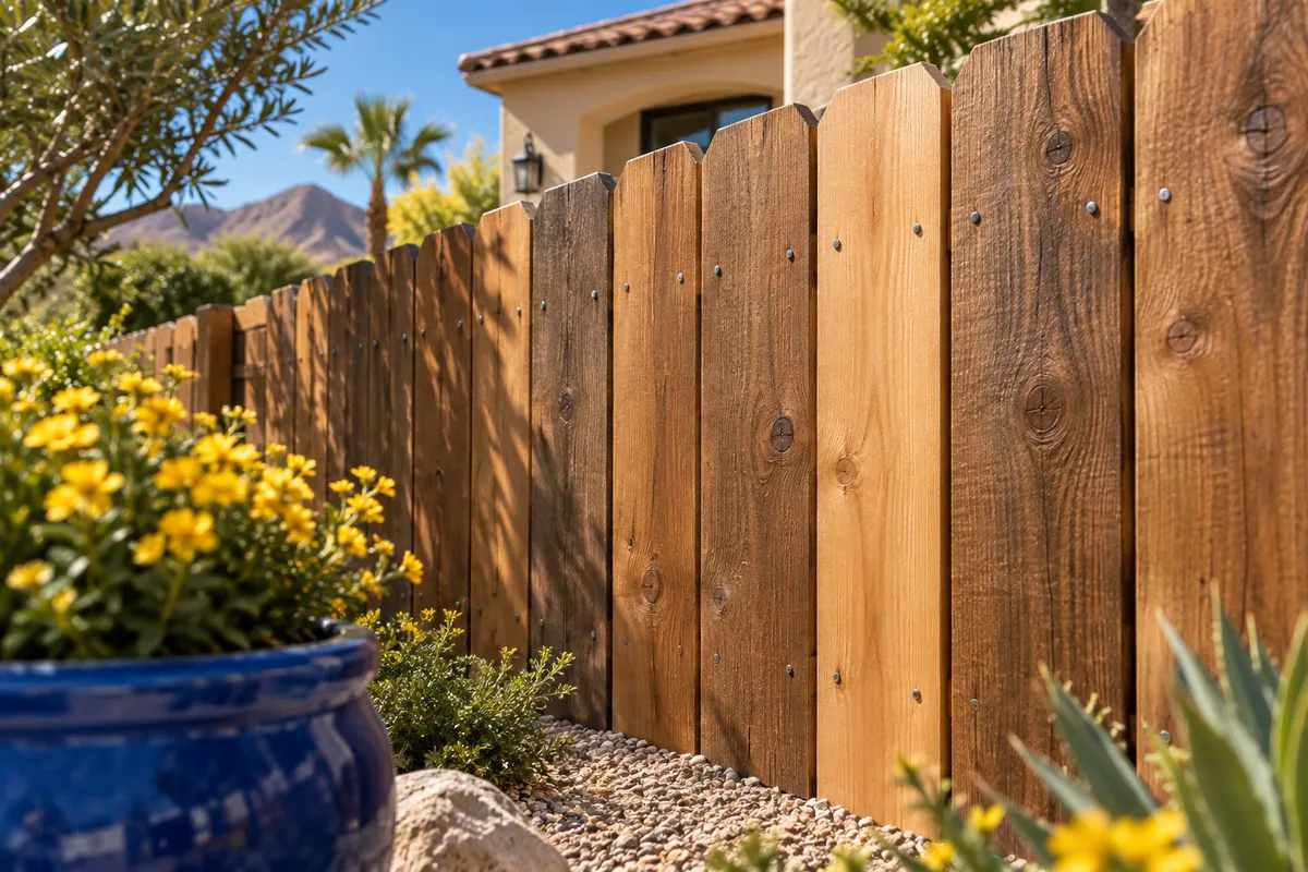 Editorial illustration: close view of a sound fence board and secure hardware.