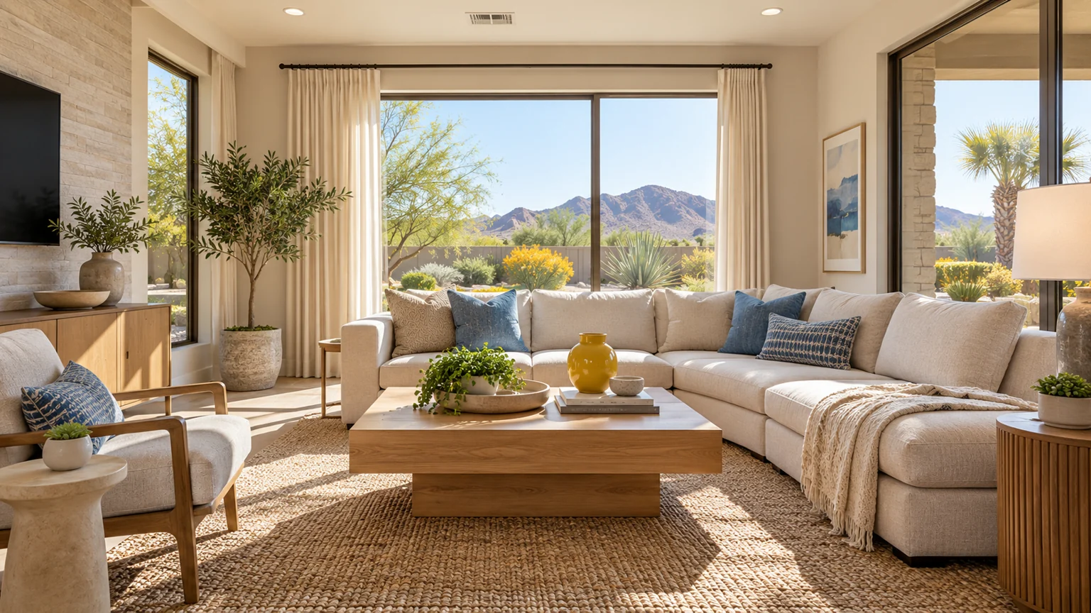 Comfortable sunny living room